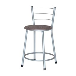 Banqueta Baixa Ratan Cinza Retro   - 1