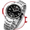 Ver mais imagens de Relógio de Pulso em Aço Inoxidável Clássico Esportivo Nf9215s Preto