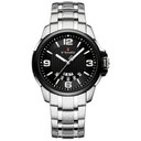 Ver imagem 1 de Relógio de Pulso em Aço Inoxidável Clássico Esportivo Nf9215s Preto