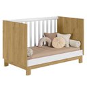 Ver imagem 3 de Berço Americano Mini Cama Q Encanto Slim Freijó Branco Acetinado - Qmovi e guarda Roupa Casal