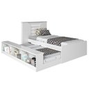 Ver imagem 3 de Cama Solteiro 3 Nichos e Cama Auxiliar Flex Yumi 