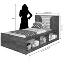 Ver imagem 4 de Cama Solteiro 3 Nichos e Cama Auxiliar Flex Yumi 