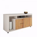 Ver imagem 2 de Rack para Tv até 43 Polegadas Padua 2 Portas de Abrir Off White/mel - Casa Giulia