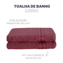 Ver imagem 2 de Kit 2 Toalhas de Banho 100% Algodão Linea:cereja