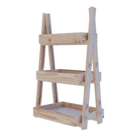 Estante Tripla de Caixote mandeira pinus Sapateira Oferta  Technox