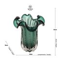 Ver imagem 4 de Vaso Murano Vidro Italy Verde Esmeralda 19x24cm Wolff