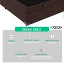 Ver imagem 4 de Cama Box com Baú Solteiro Bravus com Colchão Ibiza Molas Ensacadas Courino Marrom Vtech