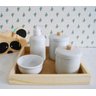 Kit Higiene Bebê Porcelana Limpeza Maternidade Montessori + Bandeja Pinus - 1