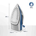 Ver imagem 2 de Ferro a Vapor Fvn01bl 1200w Branco e Azul Mondial 220v