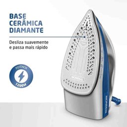 Ferro a Vapor Fvn01bl 1200w Branco e Azul Mondial 220v - 6