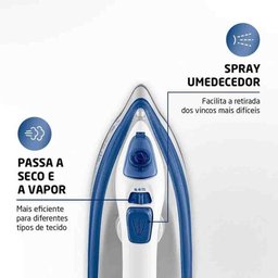 Ferro a Vapor Fvn01bl 1200w Branco e Azul Mondial 220v - 5