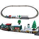 Ver imagem 1 de Trenzinho Giratorio Arvore Natal Natalino Som Led Decoraçao Loja Shopping Cenario Vila Decoraçao Loj