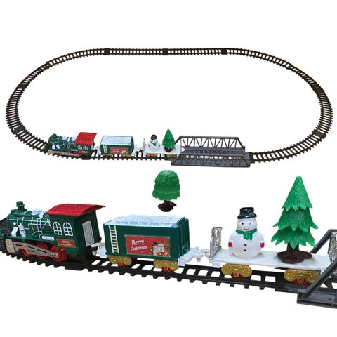 Trenzinho Giratorio Arvore Natal Natalino Som Led Decoraçao Loja Shopping Cenario Vila Decoraçao Loj
