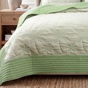 Ver imagem 3 de Kit Cobre Leito Egeu King Percal 300 Fios Colcha Matelassê Alto Relevo 3 Peças Verde