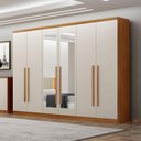 Ver imagem 4 de Guarda Roupa Casal Bristol 6 Portas 8 Gavetas com Espelho Cinamomo Fendi - Novo Horizonte