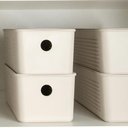 Ver imagem 4 de Cesto Organizador Multiuso 26x12x13cm Empilhável Perfurações 3l Flow Retangular