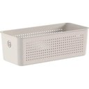 Ver imagem 1 de Cesto Organizador Multiuso 26x12x13cm Empilhável Perfurações 3l Flow Retangular