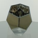 Ver imagem 5 de Vaso Decorativo de Vidro Prata 20x17x17cm Enfeite Sala Mesa Estante Aparador