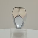 Ver imagem 6 de Vaso Decorativo de Vidro Prata 20x17x17cm Enfeite Sala Mesa Estante Aparador