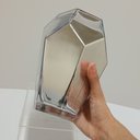Ver imagem 7 de Vaso Decorativo de Vidro Prata 20x17x17cm Enfeite Sala Mesa Estante Aparador