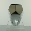 Ver imagem 3 de Vaso Decorativo de Vidro Prata 20x17x17cm Enfeite Sala Mesa Estante Aparador