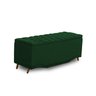 KIT + Cabeceira Com Recamier Baú Dunas Princesa em captonê 0,90 solteiro Cama Box Verde escuro Velud - 3