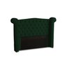 KIT + Cabeceira Com Recamier Baú Dunas Princesa em captonê 0,90 solteiro Cama Box Verde escuro Velud - 2