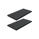 Ver imagem 1 de Kit 2 Prateleira Preta 40X20 + Suporte Flutuante Mdf  Organizadora Decoração Cozinha Banheiro Sala