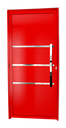 Ver imagem 1 de Porta Alumínio Lambril Evolution c/Puxador D.Vermelho 90 Brimak