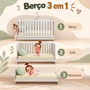 Ver imagem 6 de Quarto de Bebê Completo com Berço Americano 3 em 1 e Colchão Incluso Flor Multimóveis MP4928