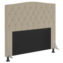 Ver imagem 1 de Cabeceira Estofada Cama Box Casal Queen Size Greta 160cm com Frame Corano Bege - Abmaza