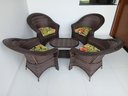 Ver imagem 1 de Jogo 4 Poltronas 1 Mesa Centro Fibra Sintética Jardim Varanda Área de Entrada da Casa