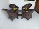 Ver imagem 3 de Jogo 4 Poltronas 1 Mesa Centro Fibra Sintética Jardim Varanda Área de Entrada da Casa