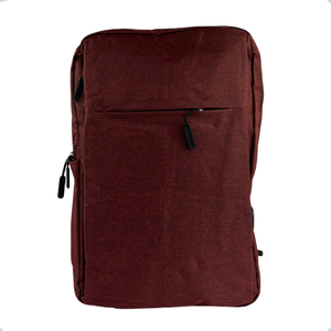 Mochila Executiva Básica Slim Notebook Moderna com Usb Vermelho Escuro