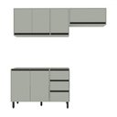 Ver imagem 2 de Cozinha Completa Koya 6 Portas 3 Gavetas 40250027 Verde Oliva - Politorno