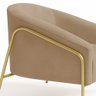Poltrona Sala Industrial Alta Dourado Stella Suede D03 - D'rossi - 7