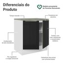 Ver imagem 7 de Balcão de Cozinha 70 Cm 2 Portas Branco/preto Lux Madesa Branco/preto