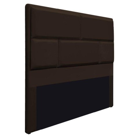 Cabeceira Queen Brick P02 160 cm Para Cama Box Marrom