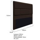 Ver imagem 5 de Cabeceira Queen Brick P02 160 cm Para Cama Box Marrom