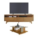 Ver imagem 5 de Conjunto de Bancada e Mesa de Centro Safira para TV 75 MDP Cumaru Opala Th Shop