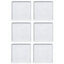 Ver imagem 1 de Conjunto 6 Pratos de Porcelana Branco Quadrados Rasos 16x16cm Americana Germer
