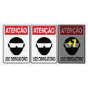 Ver imagem 3 de Combo 10 Placas de Sinalização Atenção Óculos Uso Obrigatório 20x30 Acesso - S-202 F9e