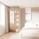 Ver imagem 1 de Guarda-Roupa Planejado 2 Portas Reflecta com Prateleiras Jade CabeCasa MadeiraOriginals Branco