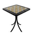 Ver imagem 2 de Mesa Madeira Azulejo 60x60cm - Bistrô Fixa 78cm - Preta - Anos Dourados