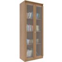 Ver imagem 3 de Estante Armário Alta Livreiro Multiuso Office 2 Portas Vidro Amêndoa