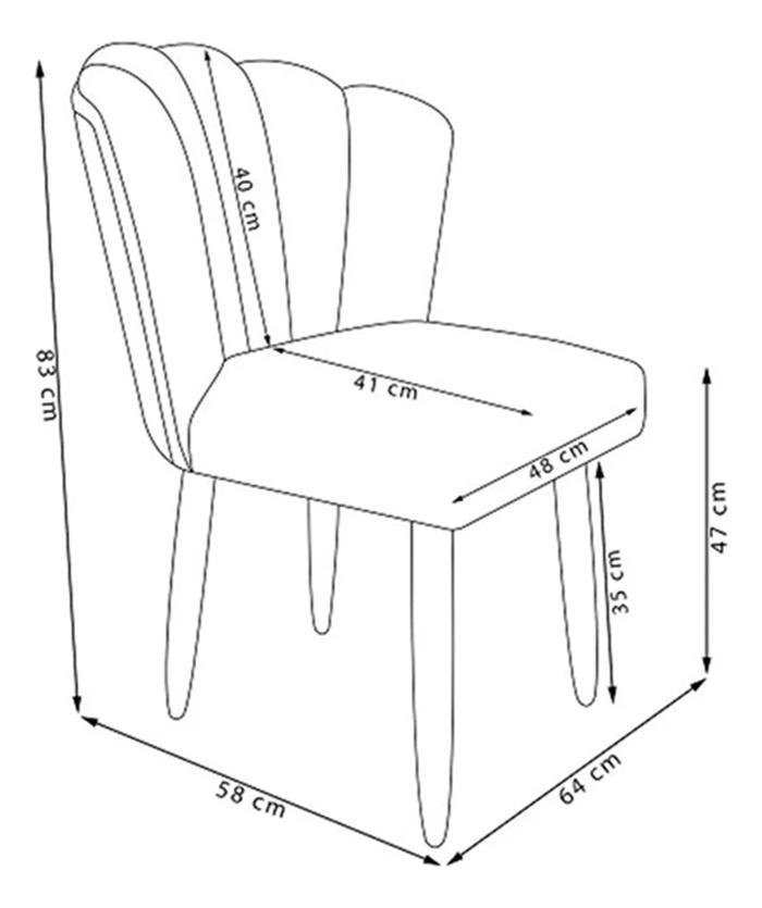 Cadeira Poltrona Sala Jantar Penteadeira Pétala Suede Bege - 4