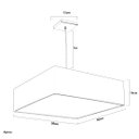 Ver imagem 3 de Lustre Cupula Pendente Dome Quadrado 50x15cm Preto