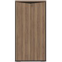 Ver imagem 2 de Armário para Escritório 160cm 02 Portas com Chave Unik A02 Nogal Preto - Lyam Decor