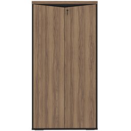 Armário para Escritório 160cm 02 Portas com Chave Unik A02 Nogal Preto - Lyam Decor - 2 Armário para Escritório 160cm 02 Portas com Chave Unik A02 Nogal Preto - Lyam Decor - 2