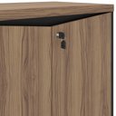 Ver imagem 6 de Armário para Escritório 160cm 02 Portas com Chave Unik A02 Nogal Preto - Lyam Decor